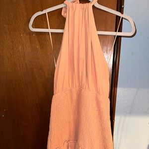 Rust color mini dress